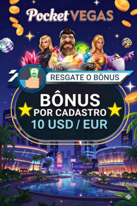 Imagem de B&ocirc;nus de 10 USD/EUR sem dep&oacute;sito ao se cadastrar no Pocket Vegas