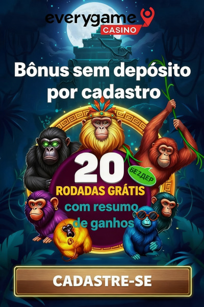 Imagem de 20 Rodadas Gr&aacute;tis Sem Dep&oacute;sito no Everygame Cassino