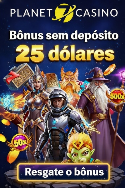 Imagem de B&ocirc;nus de R$ 25,00 sem dep&oacute;sito no Cassino Planet 7