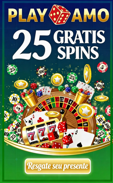 Imagem de 25 Rodadas Gr&aacute;tis Sem Dep&oacute;sito no Cassino PlayAmo