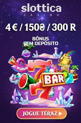 Imagem de 4&euro; de b&ocirc;nus sem dep&oacute;sito no Slottica Casino ao se cadastrar