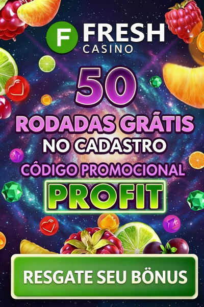 Imagem de 50 Rodadas Gr&aacute;tis Sem Dep&oacute;sito no Fresh Cassino para Novos Jogadores
