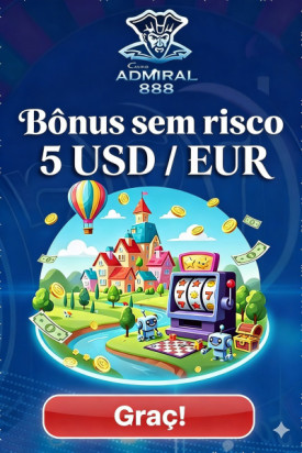 Imagem de R$ 5,00 de B&ocirc;nus Sem Dep&oacute;sito no Cassino Admiral 888