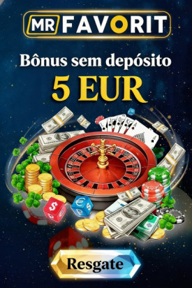 Imagem de Mr Favorit Casino: 5 euro sem dep&oacute;sito no cadastro.
