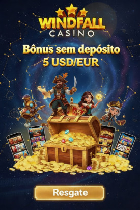 Imagem de Windfall Casino: B&ocirc;nus de 5 &euro;/$ Sem Dep&oacute;sito para Cadastro