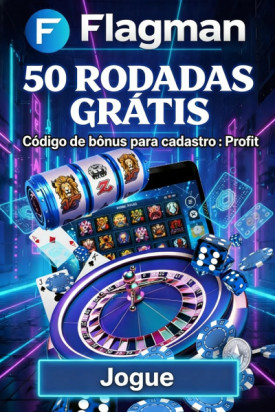Imagem de 50 rodadas gr&aacute;tis sem dep&oacute;sito no Flagman Casino com c&oacute;digo