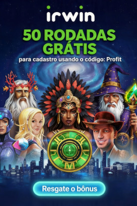 Imagem de 50 Rodadas Gr&aacute;tis Sem Dep&oacute;sito no Cassino Irwin