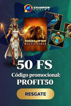 Imagem de 50 Rodadas Gr&aacute;tis Sem Dep&oacute;sito no Champion Cassino