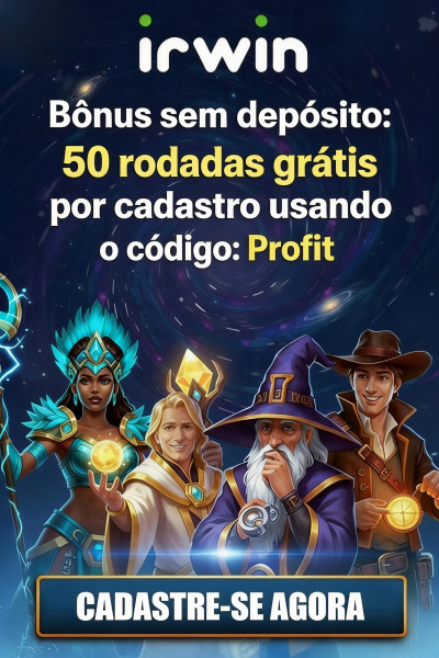 Imagem de 50 Rodadas Gr&aacute;tis no Cassino Irwin por Cadastro com C&oacute;digo PROFIT