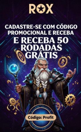 Imagem de 50 Rodadas Gr&aacute;tis Sem Dep&oacute;sito no ROX Cassino