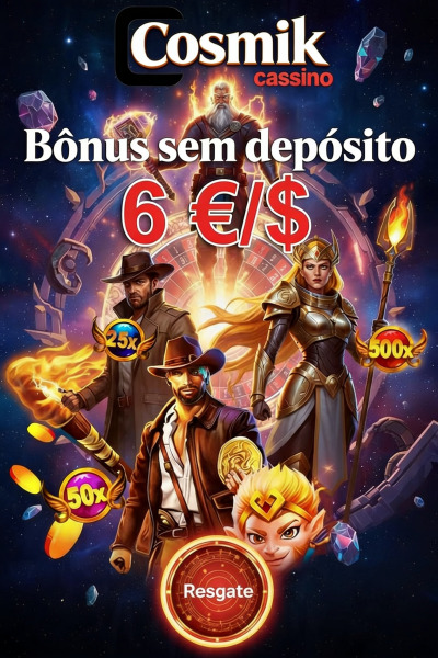 Imagem de Cosmik Casino: 6 €/$ de Bônus Sem Depósito para Você Imagem de Cosmik Casino: 6 €/$ de Bônus Sem Depósito para Você