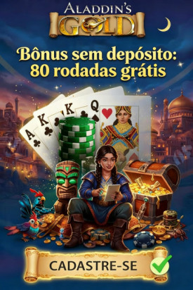 Imagem de 80 Rodadas Gr&aacute;tis Sem Dep&oacute;sito no Aladdins Gold Cassino