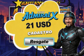 Imagem de R$ 21,00 de B&ocirc;nus Gr&aacute;tis para Come&ccedil;ar no Admiral-X