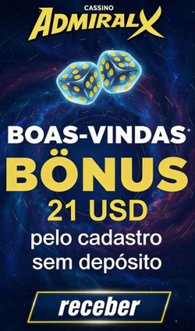 Imagem de B&ocirc;nus de R$ 105,00 Sem Dep&oacute;sito no Admiral-X para Novos Jogadores