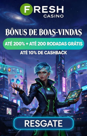 Imagem de Fresh Casino: 50 rodadas gr&aacute;tis sem dep&oacute;sito e b&ocirc;nus de 2