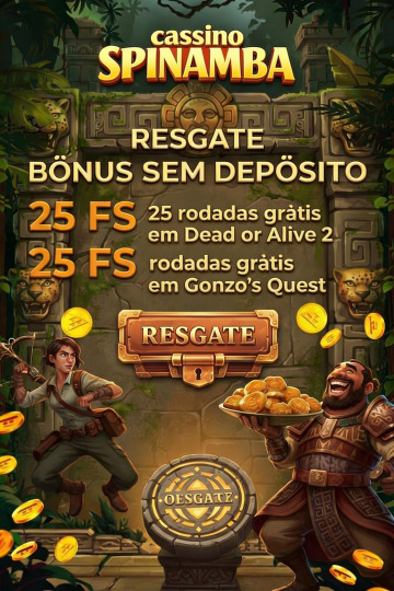 Imagem de 50 rodadas gr&aacute;tis sem dep&oacute;sito no cassino Spinamba