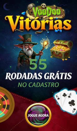 Imagem de 55 Rodadas Gr&aacute;tis Sem Dep&oacute;sito no Cassino Voodoo Wins