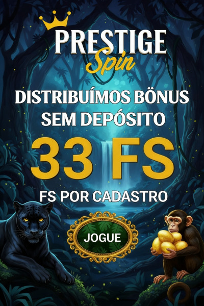 Imagem de 33 rodadas gr&aacute;tis sem dep&oacute;sito no Prestige Spin