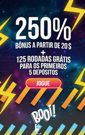 Imagem de Pacote de Boas-Vindas Booi Casino: 250% e 125 Rodadas Gr&aacute;tis
